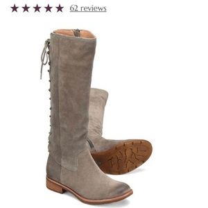 Grey leather Sofftt boots knee high 7.5 new without tags or box